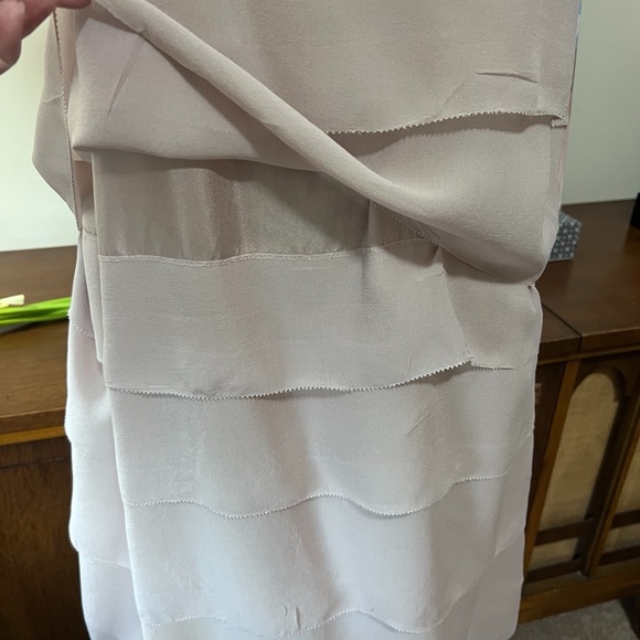 NWOT-Eileen Fisher-100% Silk Sleeveless Lavender Ruffled Dress-MP - Picture 5 of 9